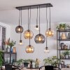 Koyoto hanging light, globe light, pendant light Amber, clear, Smoke-coloured, 8-light sources