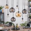 Koyoto hanging light, globe light, pendant light Amber, clear, Smoke-coloured, 8-light sources
