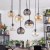 Koyoto hanging light, globe light, pendant light Amber, clear, Smoke-coloured, 8-light sources