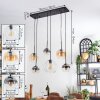 Koyoto hanging light, globe light, pendant light Amber, clear, Smoke-coloured, 6-light sources