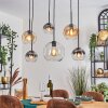 Koyoto hanging light, globe light, pendant light Amber, clear, Smoke-coloured, 6-light sources