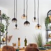 Koyoto hanging light, globe light, pendant light Amber, clear, Smoke-coloured, 6-light sources