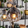 Koyoto hanging light, globe light, pendant light Amber, clear, Smoke-coloured, 6-light sources
