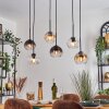 Koyoto hanging light, globe light, pendant light Amber, clear, Smoke-coloured, 6-light sources