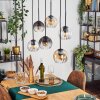 Koyoto hanging light, globe light, pendant light Amber, clear, Smoke-coloured, 6-light sources