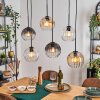 Koyoto hanging light, globe light, pendant light Amber, clear, Smoke-coloured, 6-light sources