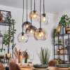 Koyoto hanging light, globe light, pendant light Amber, clear, Smoke-coloured, 6-light sources