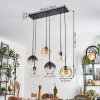 Koyoto hanging light, globe light, pendant light Amber, clear, Smoke-coloured, 6-light sources