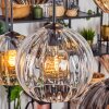 Koyoto hanging light, globe light, pendant light Amber, clear, Smoke-coloured, 6-light sources