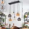 Koyoto hanging light, globe light, pendant light Amber, clear, Smoke-coloured, 6-light sources