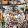 Koyoto hanging light, globe light, pendant light Amber, clear, Smoke-coloured, 6-light sources