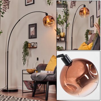 Ripoll globe light, floor lamp, Arch lamps black, 1-light source