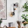 Koyoto globe light, wall light Amber, clear, Smoke-coloured, 3-light sources