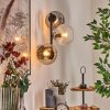 Koyoto globe light, wall light Amber, clear, Smoke-coloured, 3-light sources