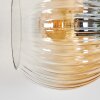 Koyoto globe light, wall light Amber, clear, Smoke-coloured, 3-light sources