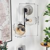 Koyoto globe light, wall light Amber, clear, Smoke-coloured, 3-light sources