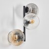 Koyoto globe light, wall light Amber, clear, Smoke-coloured, 3-light sources