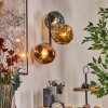 Ripoll globe light, wall light blue, gold, coppery, 3-light sources