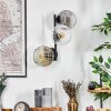 Ripoll globe light, wall light Amber, clear, Smoke-coloured, 3-light sources