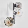 Ripoll globe light, wall light Amber, clear, Smoke-coloured, 3-light sources