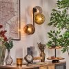Ripoll globe light, wall light gold, clear, coppery, Smoke-coloured, 3-light sources