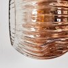 Ripoll globe light, wall light gold, clear, coppery, Smoke-coloured, 3-light sources