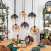 Koyoto hanging light, globe light, pendant light Amber, clear, Smoke-coloured, 6-light sources