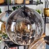 Koyoto hanging light, globe light, pendant light Amber, clear, Smoke-coloured, 6-light sources