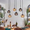 Koyoto hanging light, globe light, pendant light Amber, Smoke-coloured, 6-light sources