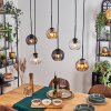 Koyoto hanging light, globe light, pendant light Amber, clear, Smoke-coloured, 6-light sources