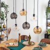 Koyoto hanging light, globe light, pendant light Amber, clear, Smoke-coloured, 6-light sources