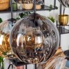 Koyoto hanging light, globe light, pendant light Amber, Smoke-coloured, 6-light sources