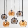 Koyoto hanging light, globe light, pendant light Amber, Smoke-coloured, 6-light sources