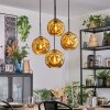 Ripoll hanging light, globe light, Cluster pendant lamp gold, 4-light sources