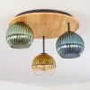 Koyoto ceiling light, globe light Ecru, black, 3-light sources