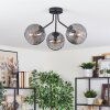 Koyoto ceiling light, globe light Smoke-coloured, 3-light sources