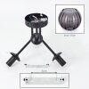 Koyoto ceiling light, globe light Smoke-coloured, 3-light sources