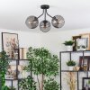 Koyoto ceiling light, globe light Smoke-coloured, 3-light sources