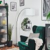 Soungou floor lamp, Arch lamps chrome, black, 1-light source, Fabric shade