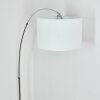 Soungou floor lamp, Arch lamps chrome, black, 1-light source, Fabric shade
