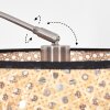 Ramila floor lamp, Arch lamps matt nickel, black, 1-light source, Fabric lampshade