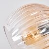 Koyoto ceiling light, globe light 81 cm Amber, clear, Smoke-coloured, 10-light sources