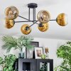 Koyoto ceiling light, globe light 78 cm gold, clear, 6-light sources