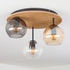 Koyoto ceiling light, globe light Ecru, black, 3-light sources