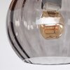 Koyoto ceiling light, globe light Ecru, black, 3-light sources
