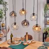 Ripoll hanging light, globe light, pendant light Amber, clear, Smoke-coloured, 6-light sources