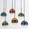 Koyoto hanging light, globe light, pendant light blue, gold, green, clear, coppery, 6-light sources