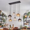 Koyoto hanging light, globe light, pendant light Amber, clear, Smoke-coloured, 6-light sources