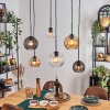 Koyoto hanging light, globe light, pendant light Amber, clear, Smoke-coloured, 6-light sources