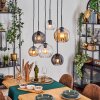 Koyoto hanging light, globe light, pendant light Amber, clear, Smoke-coloured, 6-light sources